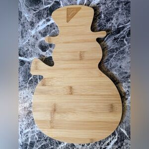 Bamboo Snowman Shaped Cutting Board